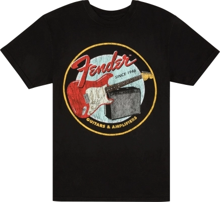 Fender - Fender 1946 Guitars & Amplifiers T-Shirt, Vintage Black - XL