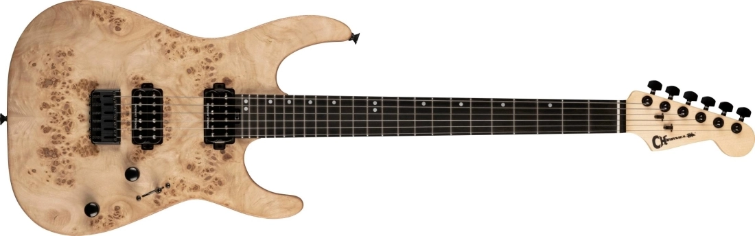 Pro-Mod DK24 HH HT E Mahogany with Poplar Burl, Ebony Fingerboard - Desert Sand