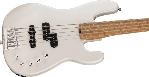 Pro-Mod San Dimas Bass PJ V, Caramelized Maple Fingerboard - Platinum Pearl