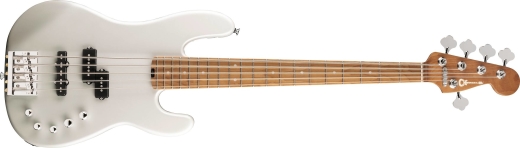 Pro-Mod San Dimas Bass PJ V, Caramelized Maple Fingerboard - Platinum Pearl