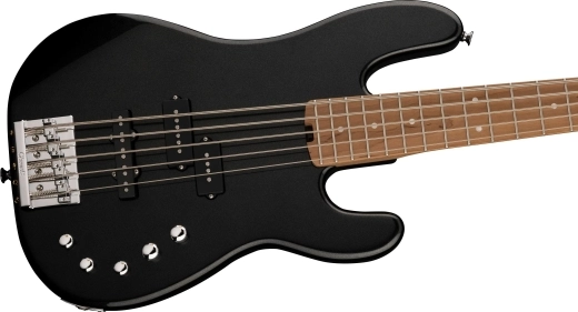 Pro-Mod San Dimas Bass PJ V, Caramelized Maple Fingerboard - Metallic Black