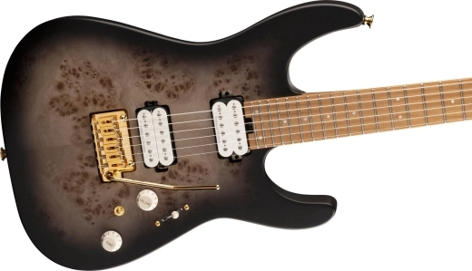 Pro-Mod DK24 HH 2PT CM Poplar Burl, Caramelized Maple Fingerboard - Transparent Black Burst