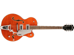Gretsch Guitars - G5427TFM Electromatic Hollow Body Single-Cut with Bigsby, Tiger Flame Maple, Laurel Fingerboard - Orange Stain