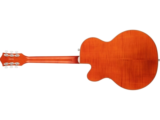 G5427TFM Electromatic Hollow Body Single-Cut with Bigsby, Tiger Flame Maple, Laurel Fingerboard - Orange Stain