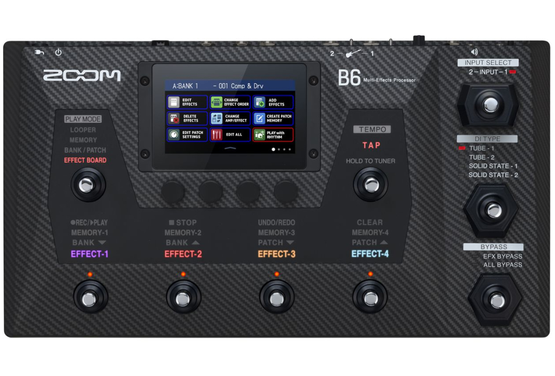 Zoom B6 Multi Effects Bass Processor Long & McQuade