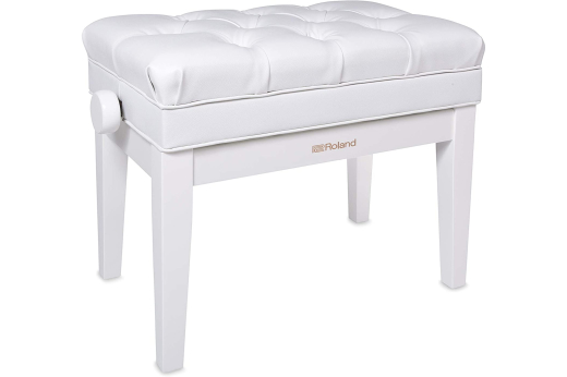 RPB-500PW Adjustable Piano Bench with Storage - Polished White