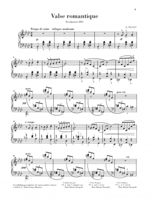 Valse Romantique - Debussy/Heinemann - Piano - Sheet Music