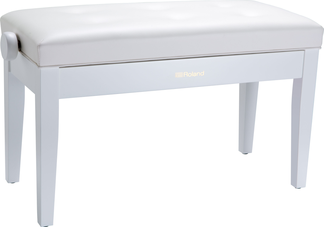 RPB-D300WH Duet Piano Bench with Cushioned Seat - White