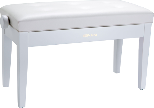 RPB-D300WH Duet Piano Bench with Cushioned Seat - White