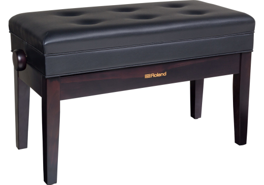 Roland - RPB-D400RW Adjustable Duet Piano Bench with Storage - Rosewood