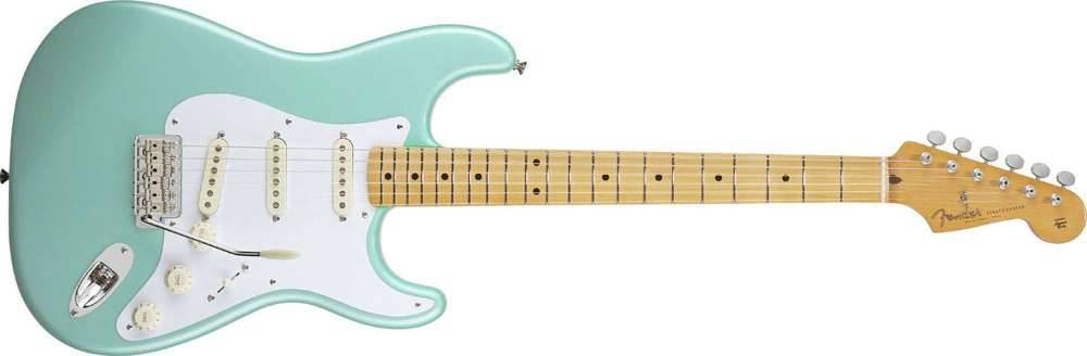 ギター Fender 50s Stratocaster Surf Green MIM Fender Classic Series '50s Stratocaster Electric Guitar