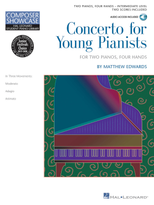 Hal Leonard - Concerto for Young Pianists - Edwards - Solo Piano/Accompanist (2 Pianos, 4 Hands) - Book/Audio Online