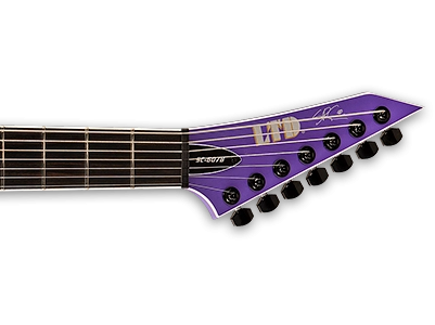 LTD Stephen Carpenter Seven String Baritone Guitar with Case - Purple Satin