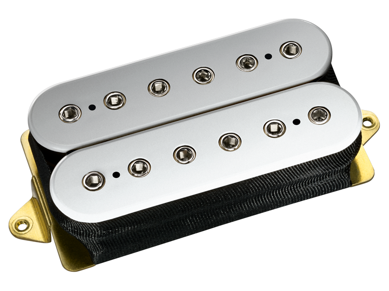 Super Distortion F-Spaced Humbucker Pickup - Chrome Tops with Nickel Poles