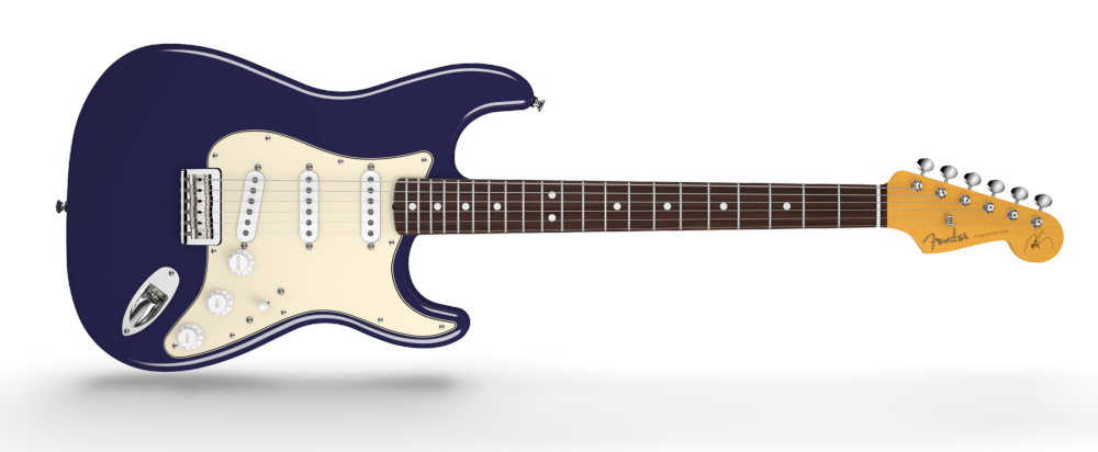 Fender Robert Cray Stratocaster Electric Guitar - Violet | Long