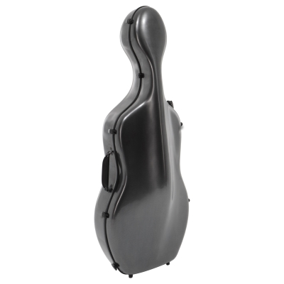 Young Heung - ABS Molded Cello Case with Wheels in Black Grid - 4/4