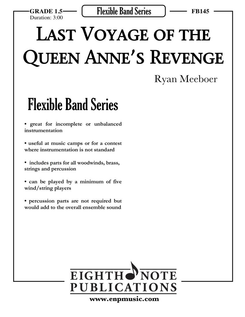 Last Voyage of the Queen Annes Revenge - Meeboer - Concert Band (Flexible) - Gr. 1.5