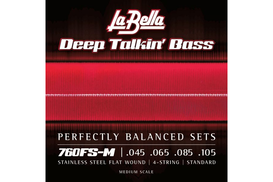 760FS-M Flat Wound Medium Scale 4-String Bass Set  (45-105)