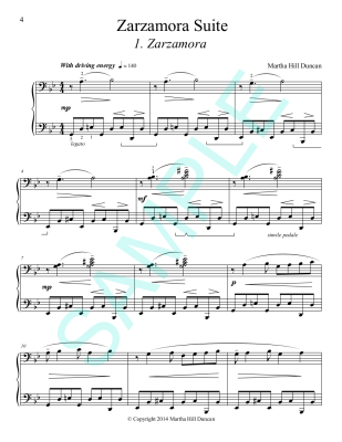 Zarzamora Suite - Duncan - Piano - Book