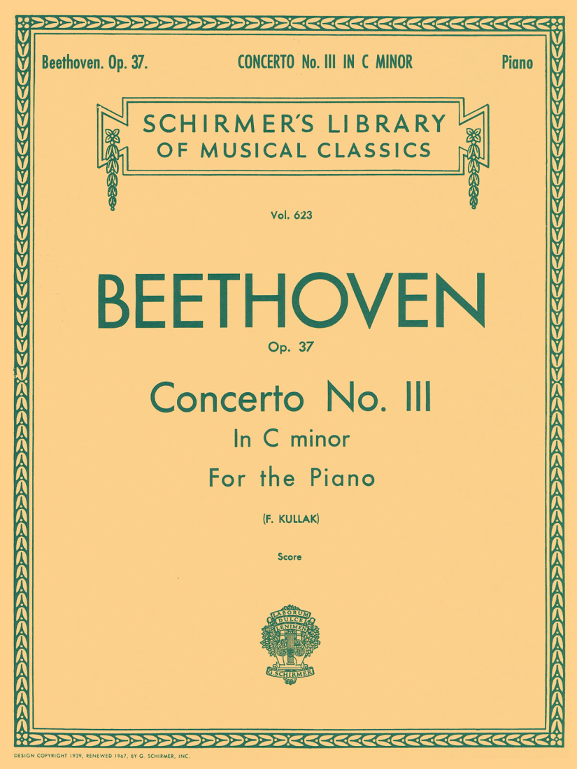 Concerto No. 3 in C Minor, Op. 37 - Beethoven/Kullak - Solo Piano/Piano Reduction (2 Pianos, 4 Hands) - Book
