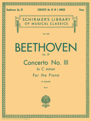 G. Schirmer Inc. - Concerto No. 3 in C Minor, Op. 37 - Beethoven/Kullak - Solo Piano/Piano Reduction (2 Pianos, 4 Hands) - Book