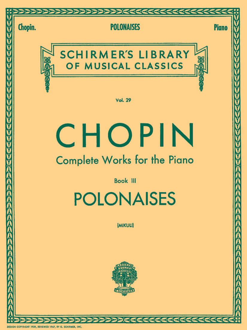 Polonaises - Chopin/Mikuli - Piano - Book