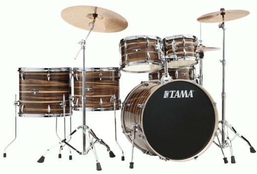 Imperialstar 6-Piece Drum Kit (22,10,12,14,16,SD) with Cymbals and Hardware - Coffee Teak Wrap