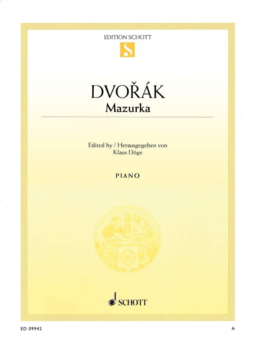 Mazurka B Minor Op. 56 No. 6 - Dvorak/Doege - Piano - Sheet Music