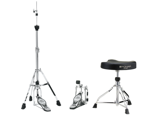 Tama - Hardware Pack with Iron Cobra Pedal, 1st Chair Saddle-Type Drum Throne and Hi-Hat Stand