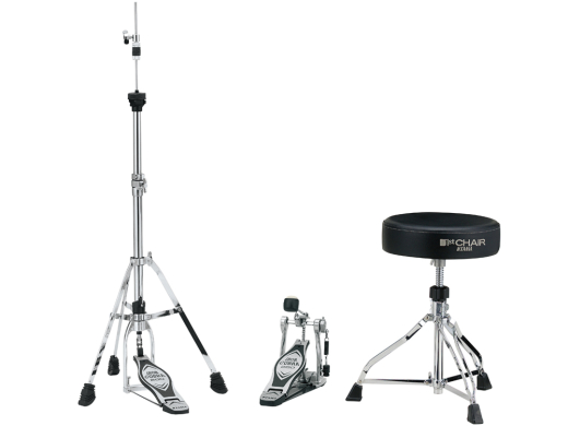 Tama - Hardware Pack with Iron Cobra Pedal, 1st Chair Rounded Top Drum Throne and Hi-Hat Stand
