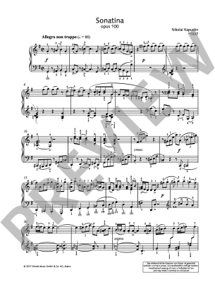 Sonatina, op. 100 - Kapustin - Piano - Sheet Music