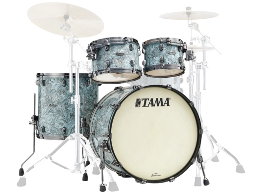 Tama - Starclassic Maple 4-Piece Shell Pack (22,10,12,16) with Black Nickel Shell Hardware - Sky Blue Swirl