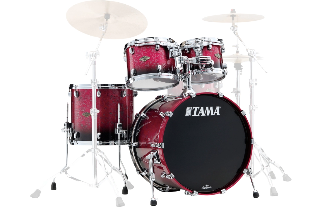 Starclassic Walnut/Birch 4-Piece Shell Pack (22,10,12,16) - Molten Dark Raspberry Fade