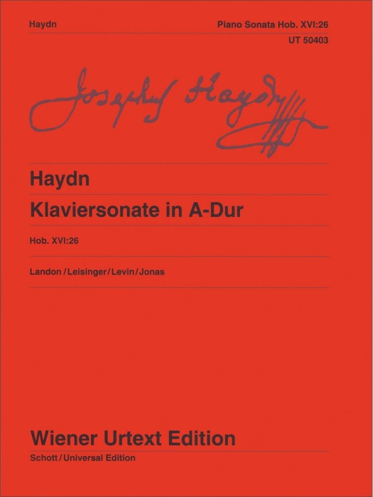 Sonata in A Major, Hob. XVI:26 - Haydn/Landon/Leisinger - Piano - Sheet Music