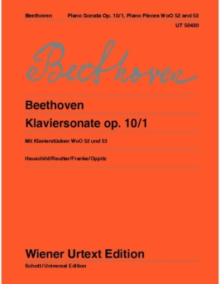 Wiener Urtext Edition - Sonata, Op. 10/1, Piano Pieces WoO 52 and 53 - Beethoven/Hauschild - Piano - Book