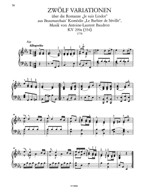 Variations for Piano, Vol 1 - Mozart - Piano - Book