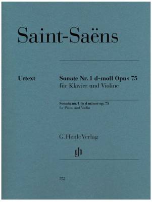 G. Henle Verlag - Sonata No. 1 in D minor, Op. 75 - Saint-Saens - Violin/Piano