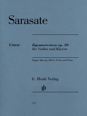 G. Henle Verlag - Gypsy Airs, Op. 20 (Zigeunerweisen Opus 20) - Sarasate/Heinemann - Violin/Piano