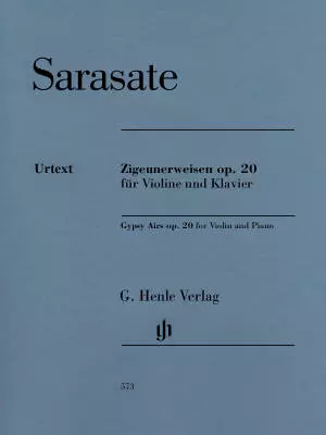 Gypsy Airs, Op. 20 (Zigeunerweisen Opus 20) - Sarasate/Heinemann - Violin/Piano