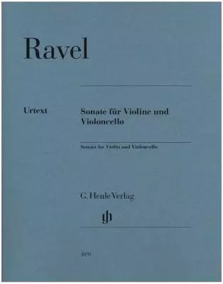 G. Henle Verlag - Sonata For Violin & Violoncello - Ravel/Kramer - Violin/Violoncello