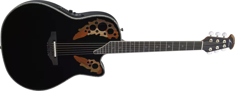 Custom Elite Deep Acoustic/Electric w/Case - Black