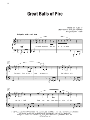 Simply Rock 50s - Coates - Easy Piano - Book