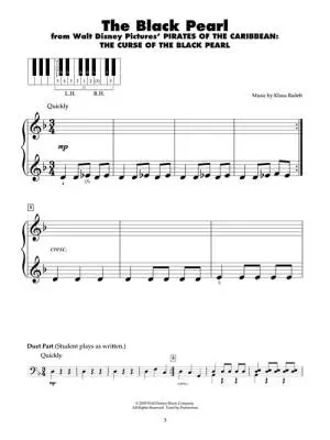 Pirates of the Caribbean: Five Finger Piano Songbook