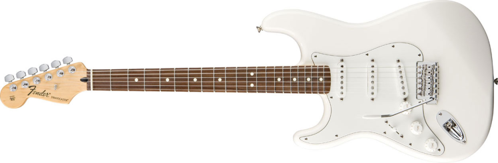 Standard Strat Left Handed - Rosewood in Arctic White