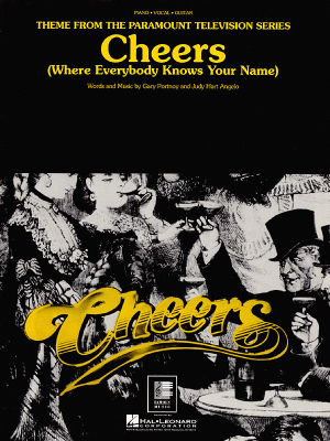 Cheers, Theme from (Where Everybody Knows Your Name) - Portnoy/Angelo - Piano/Vocal/Guitar - Sheet Music