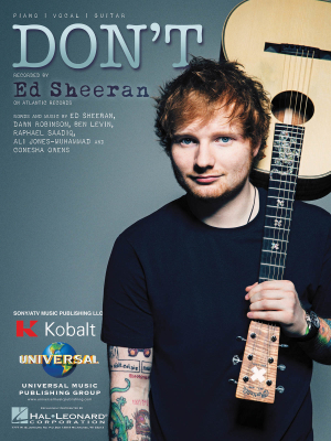 Hal Leonard - Dont - Ed Sheeran - Piano/Vocal/Guitar - Sheet Music