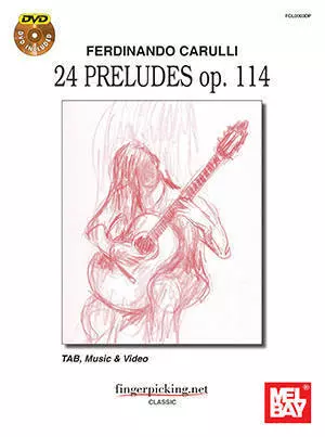 Ferdinando Carulli: 24 Preludes Op. 114 - Brandoni - Classical Guitar TAB - Book/DVD