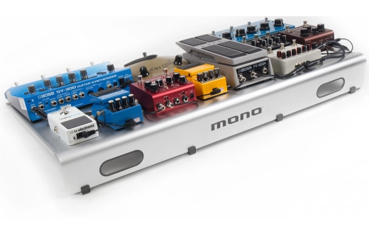 Large Pedalboard with Pro Accessory Case 2.0 - Sliver