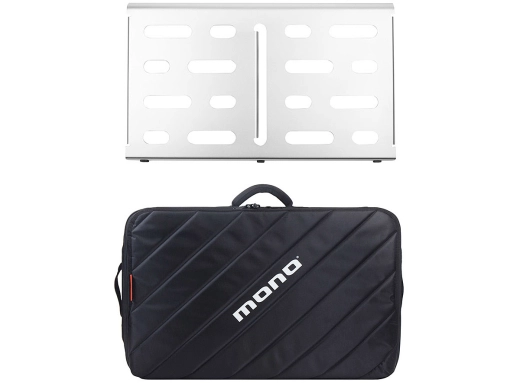 Medium Pedalboard with Tour Accessory Case 2.0 - Sliver