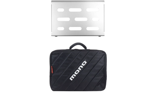 Small Pedalboard with Club Accessory Case 2.0 - Sliver
